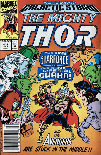 Cover for Thor (Marvel, 1966 series) #446 [Australian]