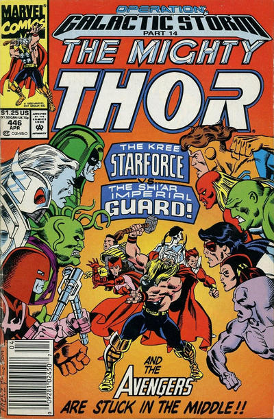 Cover for Thor (Marvel, 1966 series) #446 [Newsstand]