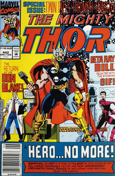 Cover for Thor (Marvel, 1966 series) #442 [Australian]