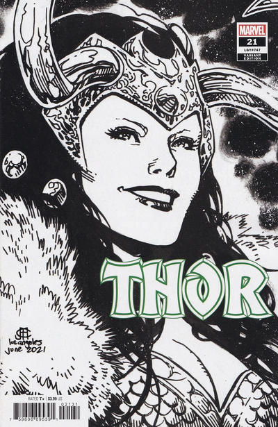 Cover for Thor (Marvel, 2020 series) #21 (747) [Jim Cheung Headshot Variant]