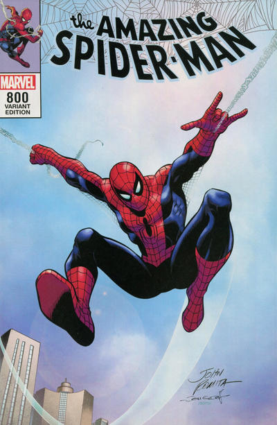 Cover for Amazing Spider-Man (Marvel, 2015 series) #800 [Variant Edition - Scorpion Comics Exclusive - John Romita Cover]