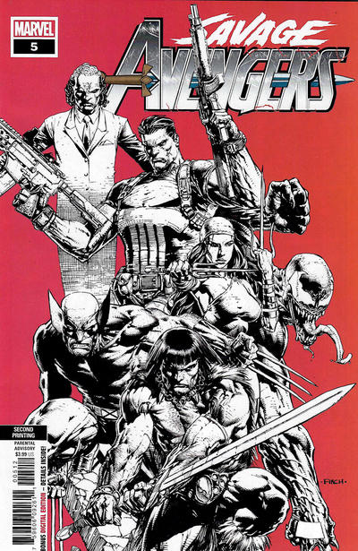 Cover for Savage Avengers (Marvel, 2019 series) #5 [Second Printing - David Finch]