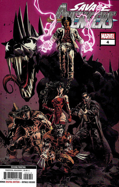Cover for Savage Avengers (Marvel, 2019 series) #4 [Second Printing - Mike Deodato]