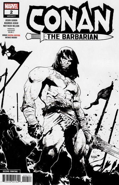 Cover for Conan the Barbarian (Marvel, 2019 series) #2 (277) [Second Printing - Mahmud Asrar]