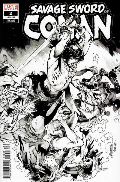 Cover for Savage Sword of Conan (Marvel, 2019 series) #2 (237) [Pepe Larraz Sketch Cover]