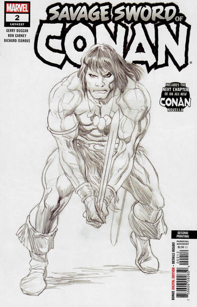 Cover for Savage Sword of Conan (Marvel, 2019 series) #2 (237) [Second Printing - Ron Garney]