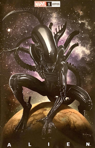 Cover for Alien (Marvel, 2021 series) #1 [Unknown Comics Exclusive - Mico Suayan Cover]