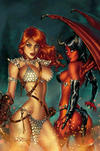 Cover Thumbnail for Red Sonja: Age of Chaos (2020 series) #1 [Comic Connection Exclusive Cover - Eric Balasuda/Sabine Rich]