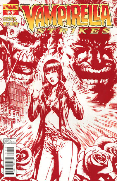 Cover for Vampirella Strikes (Dynamite Entertainment, 2013 series) #3 ["Blood Red" Exclusive Retailer Incentive Cover]