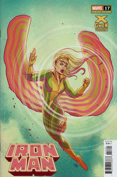 Cover for Iron Man (Marvel, 2020 series) #17 [Ernanda Souza X-Gwen variant]
