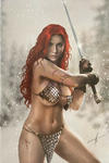 Cover Thumbnail for Red Sonja: Age of Chaos (2020 series) #2 [Comic Kingdom of Canada Exclusive Cover - Carla Cohen]