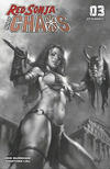 Cover Thumbnail for Red Sonja: Age of Chaos (2020 series) #3 [Incentive Black and White Cover Lucio Parrillo]