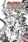 Cover Thumbnail for Red Sonja: Age of Chaos (2020 series) #3 [Bonus FOC Variant Black and White Cover - Jonathan Lau]