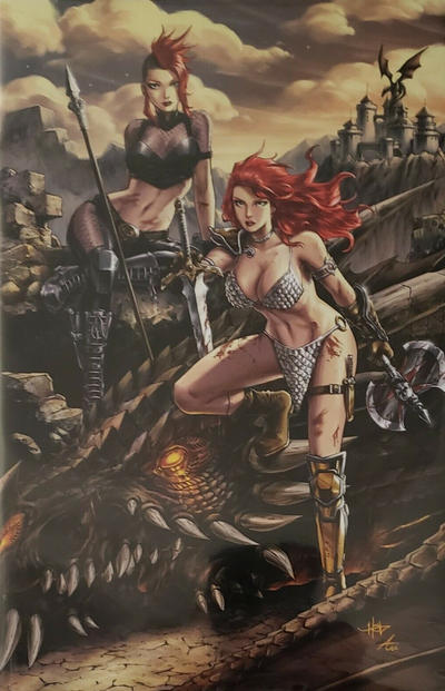 Cover for Red Sonja: Age of Chaos (Dynamite Entertainment, 2020 series) #3 [Unknown Comics Exclusive Cover - Creees]