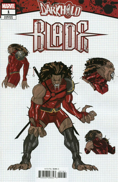 Cover for The Darkhold: Blade (Marvel, 2021 series) #1 [Cian Tormey Design Cover]