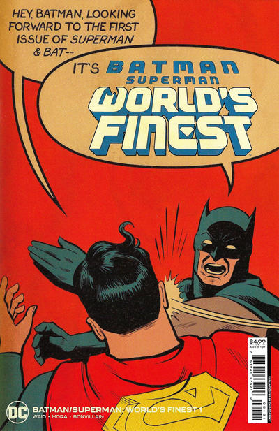 Cover for Batman / Superman: World's Finest (DC, 2022 series) #1 [Chip Zdarsky Batman Slap Cardstock Variant Cover]