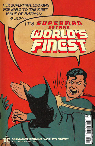 Cover for Batman / Superman: World's Finest (DC, 2022 series) #1 [Chip Zdarsky Superman Slap Cardstock Variant Cover]