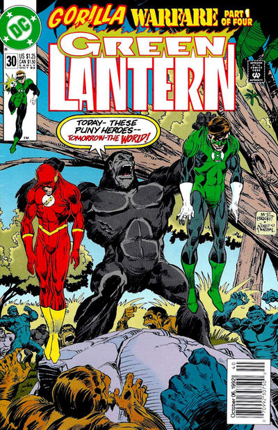 Cover for Green Lantern (DC, 1990 series) #30 [Newsstand]