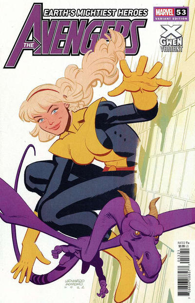 Cover for Avengers (Marvel, 2018 series) #53 [Leonardo Romero 'X-Gwen Variant']
