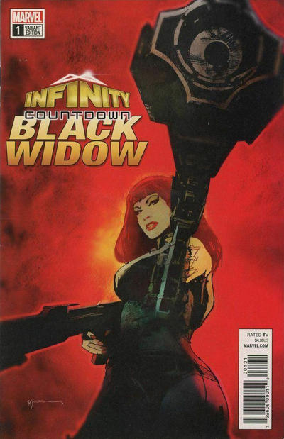 Cover for Infinity Countdown: Black Widow (Marvel, 2018 series) #1 [Sienkiewicz Cover]