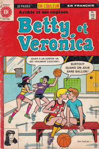 Cover Thumbnail for Betty et Véronica (Editions Héritage, 1971 series) #113