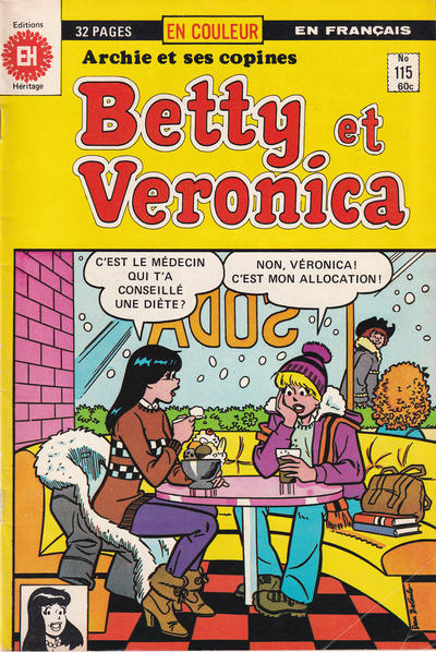 Cover for Betty et Véronica (Editions Héritage, 1971 series) #115