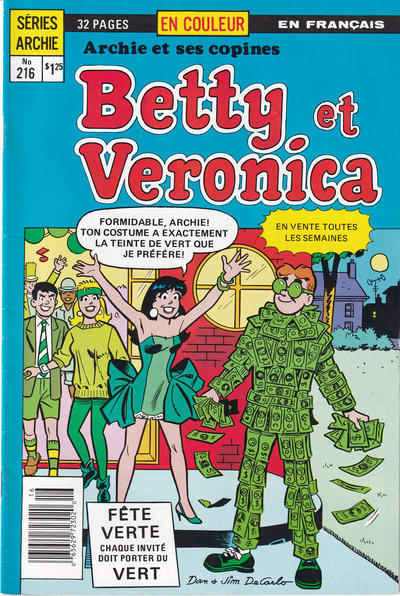 Cover for Betty et Véronica (Editions Héritage, 1971 series) #216
