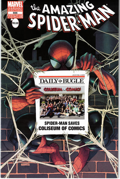 Cover for The Amazing Spider-Man (Marvel, 1999 series) #666 [Variant Edition - Coliseum of Comics Bugle Exclusive]