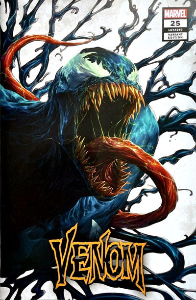 Cover for Venom (Marvel, 2018 series) #25 (190) [Unknown Comics / Street Level Hero Exclusive - Dave Rapoza (White)]
