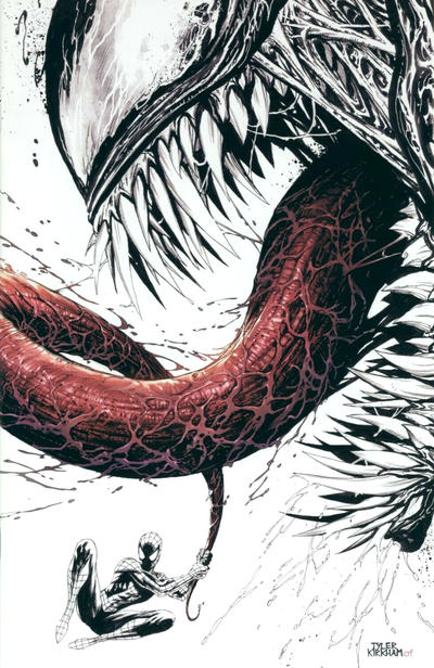 Cover for Venom (Marvel, 2018 series) #1 (166) [Variant Edition - Unknown Comics Exclusive - Tyler Kirkham Partial Color Virgin Cover]