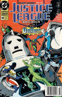 Cover Thumbnail for Justice League America (DC, 1989 series) #48 [Newsstand]