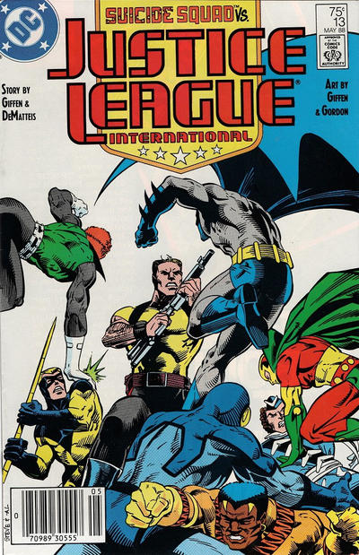 Cover for Justice League International (DC, 1987 series) #13 [Newsstand]
