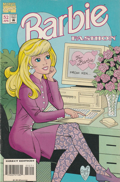Cover for Barbie Fashion (Marvel, 1991 series) #52 [Direct]