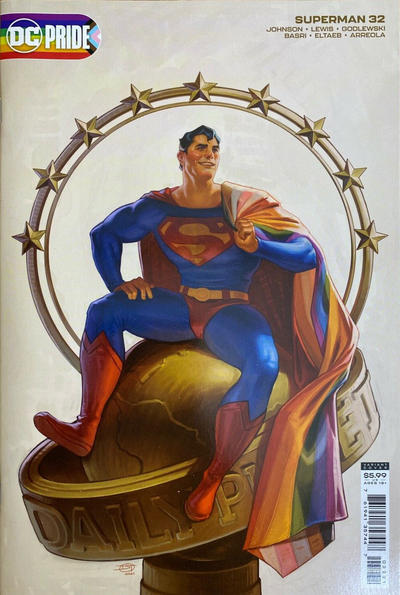 Cover for Superman (DC, 2018 series) #32 [David Talaski DC Pride Cardstock Variant Cover]