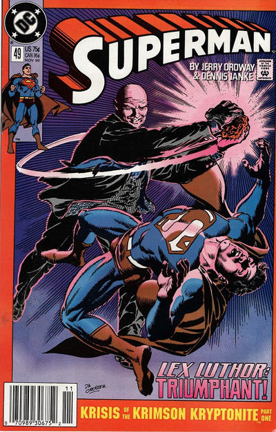 Cover for Superman (DC, 1987 series) #49 [Newsstand]