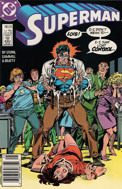 Cover for Superman (DC, 1987 series) #25 [Newsstand]
