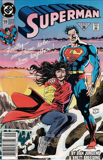 Cover for Superman (DC, 1987 series) #59 [Newsstand]