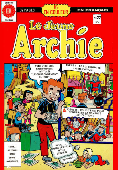 Cover for Le Jeune Archie (Editions Héritage, 1976 series) #22