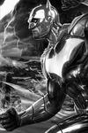 Cover Thumbnail for Batman Black & White (2021 series) #1 [Poor Boy Comics Jeremy Roberts “Batman” Virgin Cover]