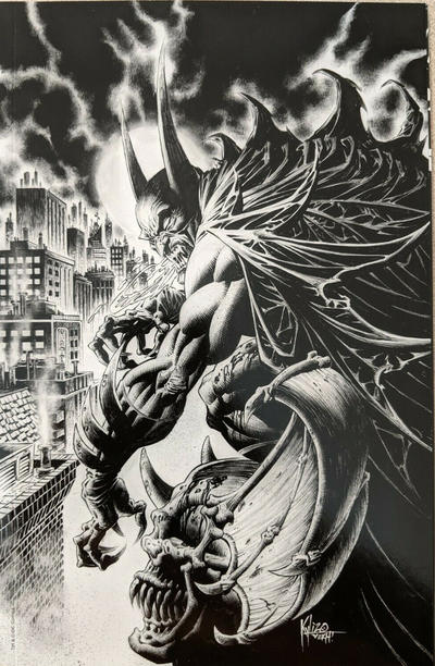 Cover for Batman Black & White (DC, 2021 series) #1 [Frankie's Comics Kyle Hotz Virgin Cover]