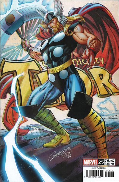 Cover for Thor (Marvel, 2020 series) #25 (751) [J. Scott Campbell Cover]