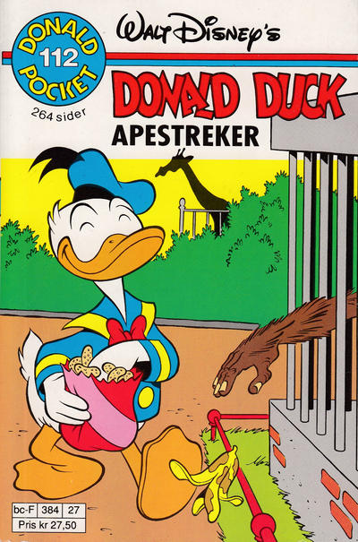 Cover for Donald Pocket (Hjemmet / Egmont, 1968 series) #112 - Donald Duck Apestreker [Reutsendelse bc 384 27]