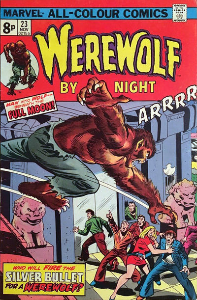 Cover for Werewolf by Night (Marvel, 1972 series) #23 [British]