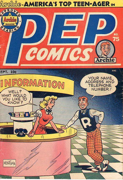 Cover for Pep Comics (Archie, 1940 series) #75