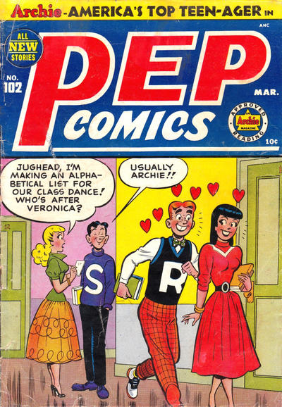 Cover for Pep Comics (Archie, 1940 series) #102