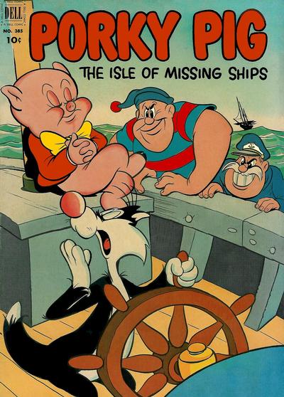Cover for Four Color (Dell, 1942 series) #385 - Porky Pig in The Isle of Missing Ships