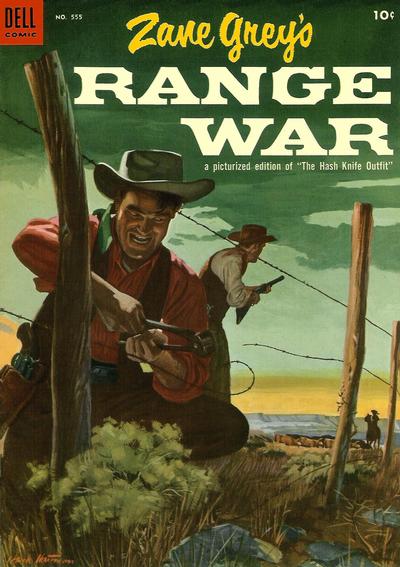 Cover for Four Color (Dell, 1942 series) #555 - Zane Grey's Range War (Hash Knife Outfit)