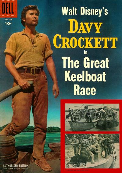 Cover for Four Color (Dell, 1942 series) #664 - Walt Disney's Davy Crockett in The Great Keelboat Race