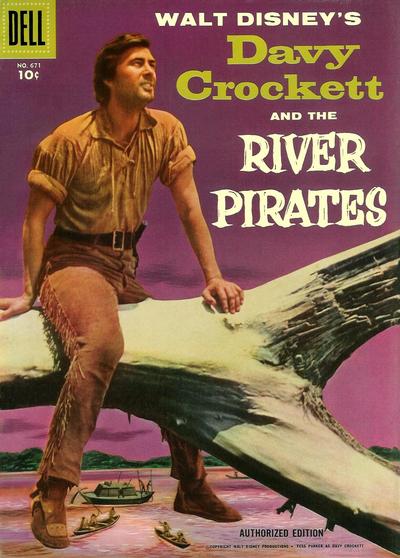 Cover for Four Color (Dell, 1942 series) #671 - Walt Disney's Davy Crockett and the River Pirates