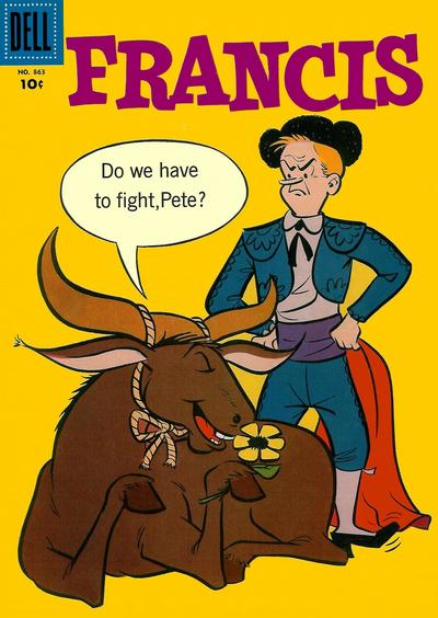 Cover for Four Color (Dell, 1942 series) #863 - Francis, the Famous Talking Mule